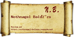 Nothnagel Balázs névjegykártya