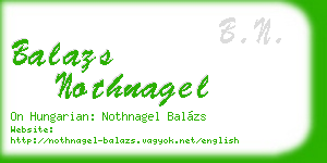 balazs nothnagel business card